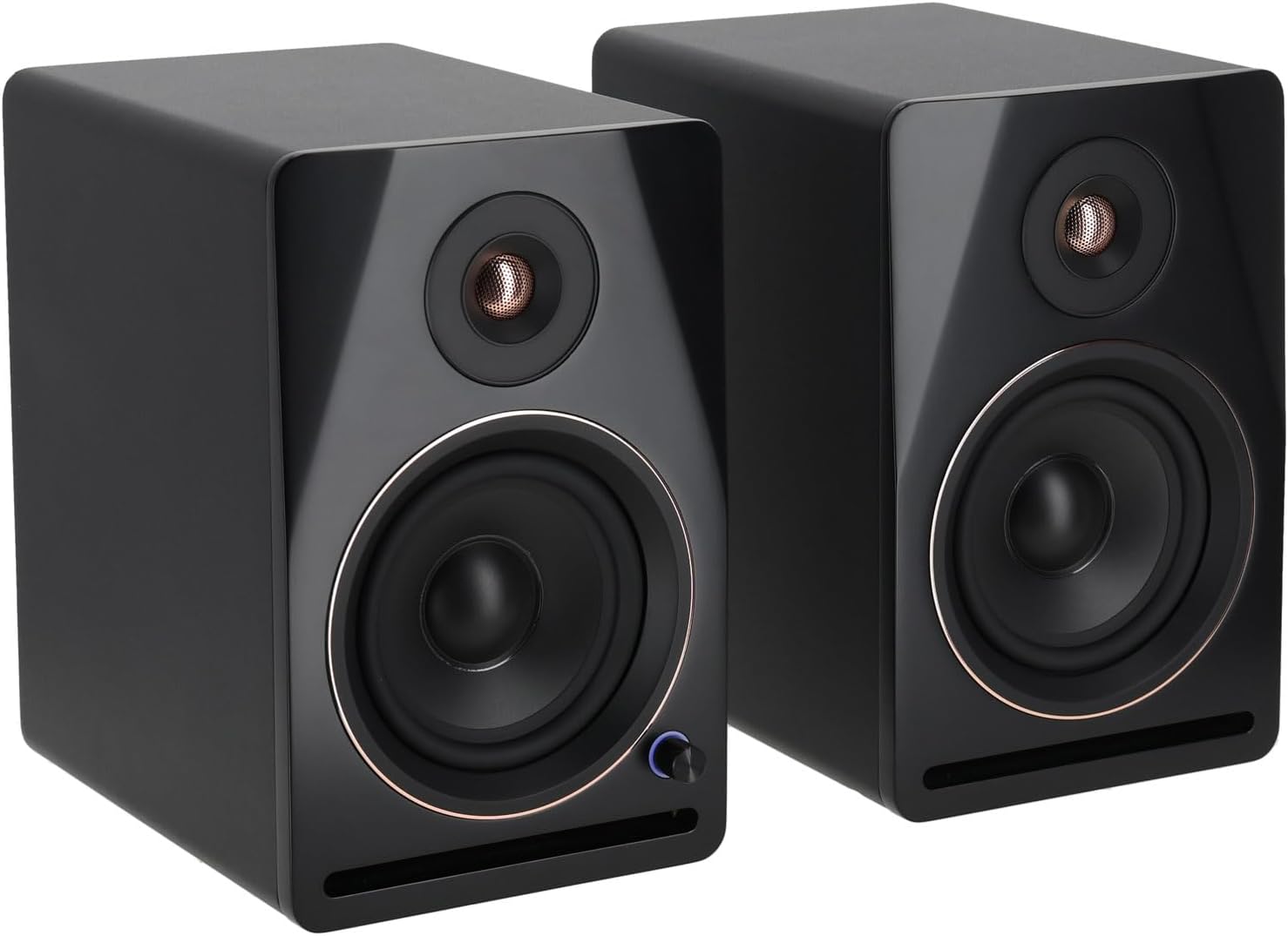 Rockville APM5B V2 Bundle: 5.25 in Powered Studio Monitor Speakers, ROCKMIX 10FX 10-Ch USB Mixer, RCM PRO Condenser Mic, PRO-M50 Headphones, (2) 10 ft TRS Cables, 6-Items