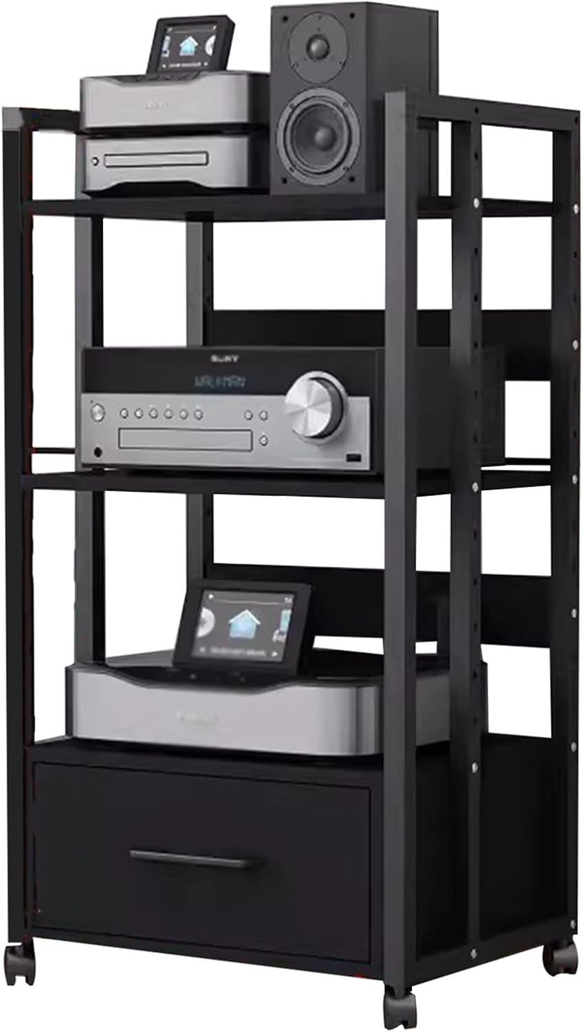 5/4/3/2-Tier AV Media Stand Vertical Storage Cabinet