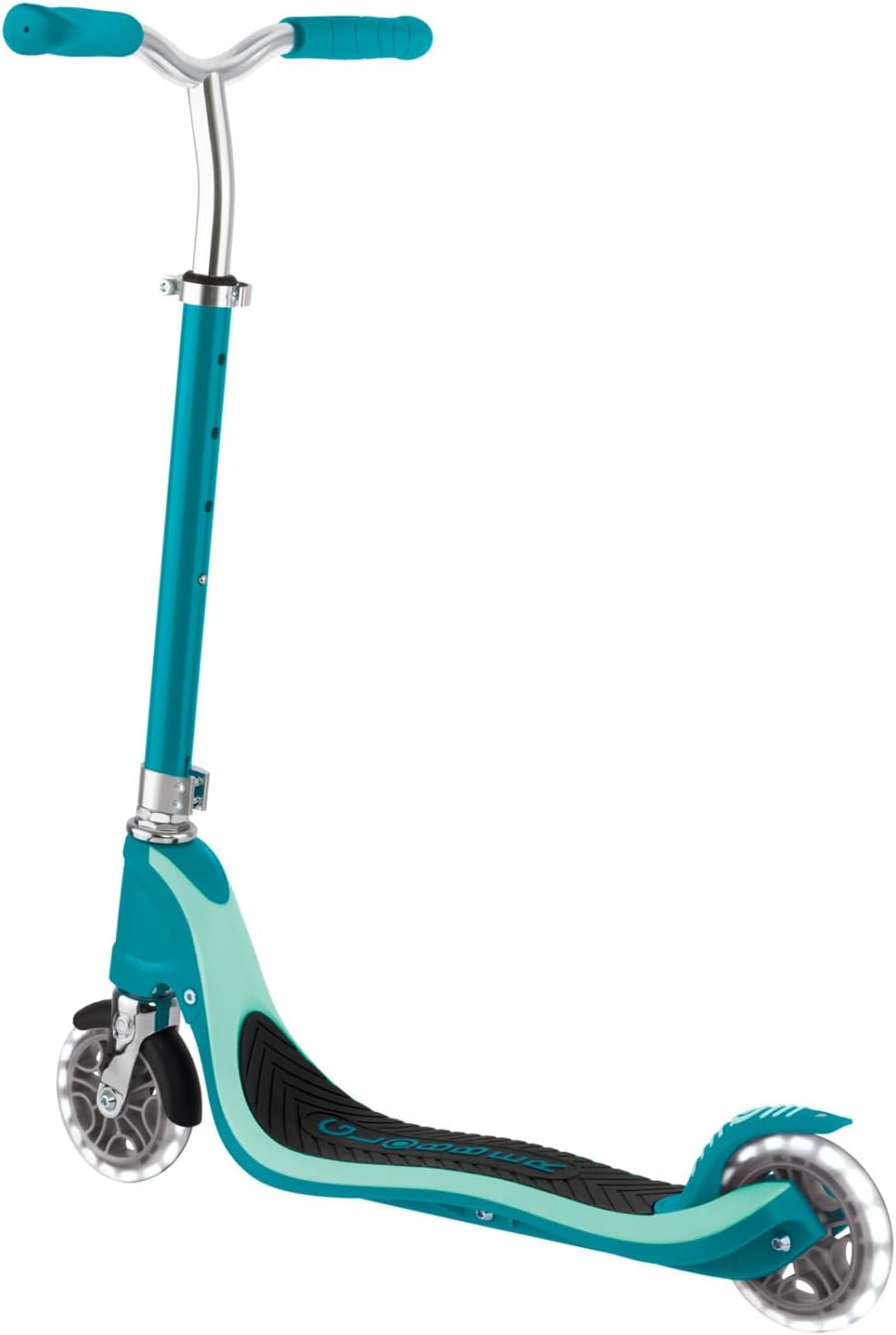 Globber KICK SCOOTER Flow 125 Lights Scooter, Teal, 5 Years and Up, Light Up Wheels
