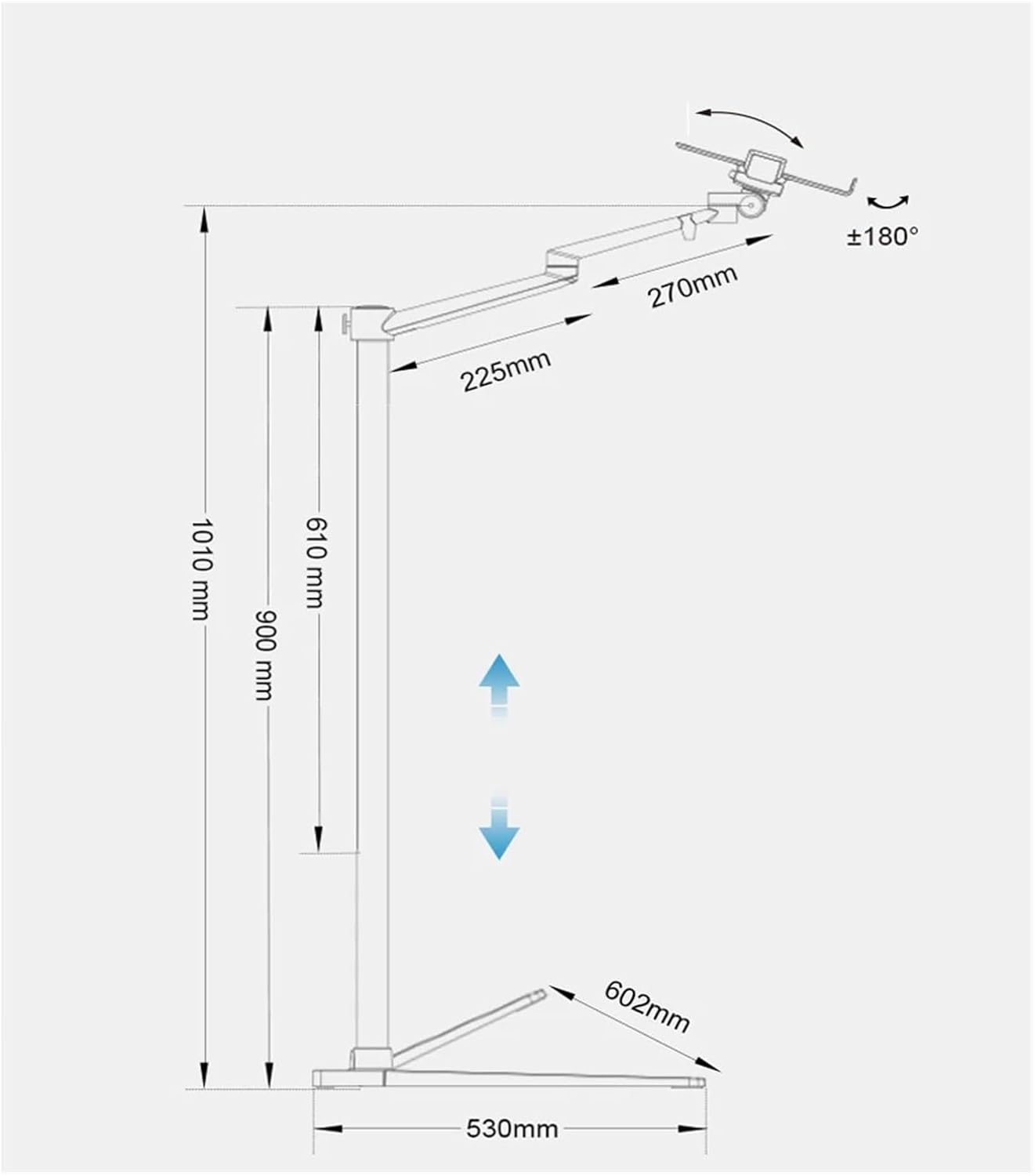 UP-8A Floor Stand Parts Accessories Rod Tube DIY(SILVER)