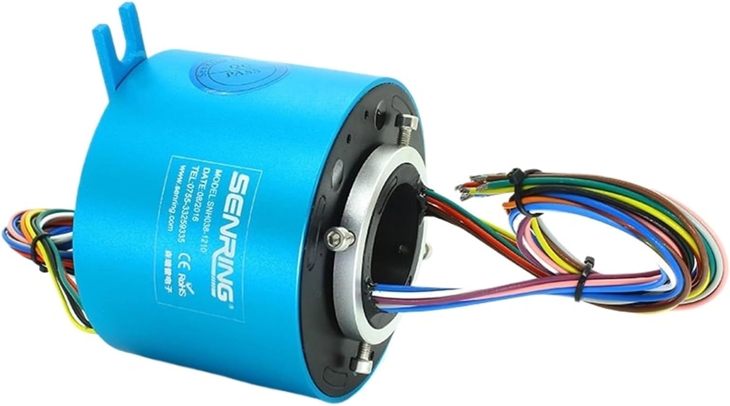 38.1mm Through-Bore Slip Ring Compact 99mm Outside Diameter 12/18/24 Wires Silver Plated Rings for Excavator and Winding Drum(38.1X99mm 24CH 10A)