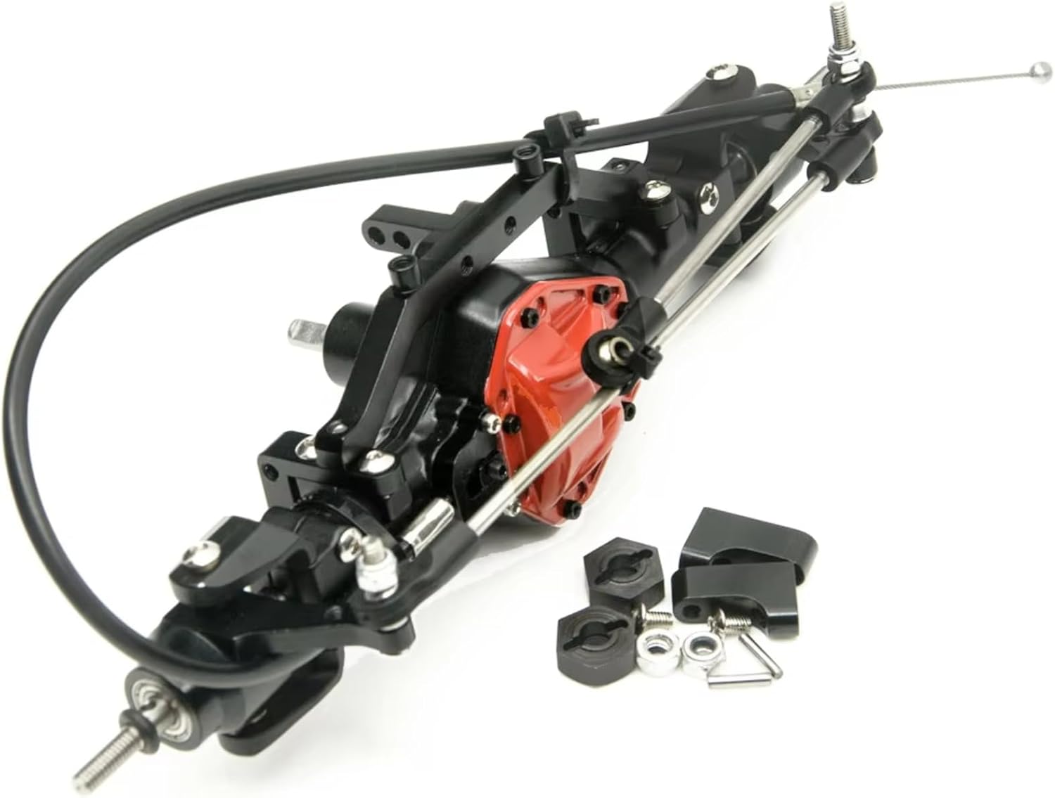 RC Repairs Models For Axial For SCX10 1/10 Aluminum Front Rear Axle With 4WD Lock Scale RC Crawler Car Upgrade Accessories Parts(1set)