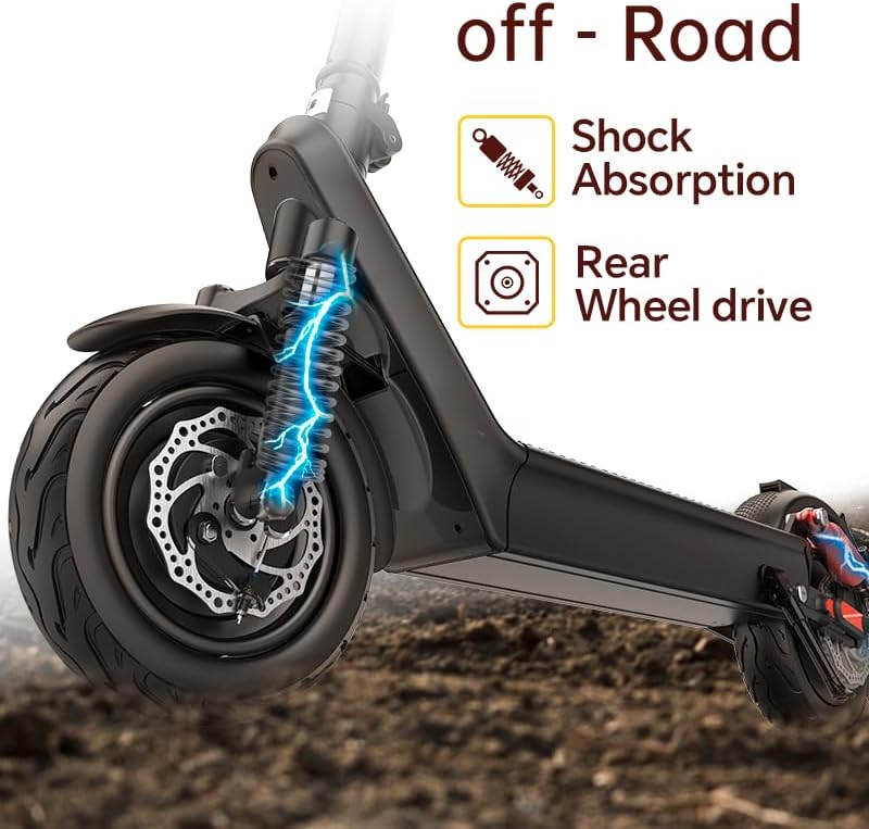 HX X9B Electric Scooter for Adult, 500W Motor, 48V20Ah Removable Battery, Foldable E Scooter, 24 MPH Speed, 25-31 Miles Range, Front and Rear Dual Shock Absorbers, 10'' Solid Tire, LCD Display, APP