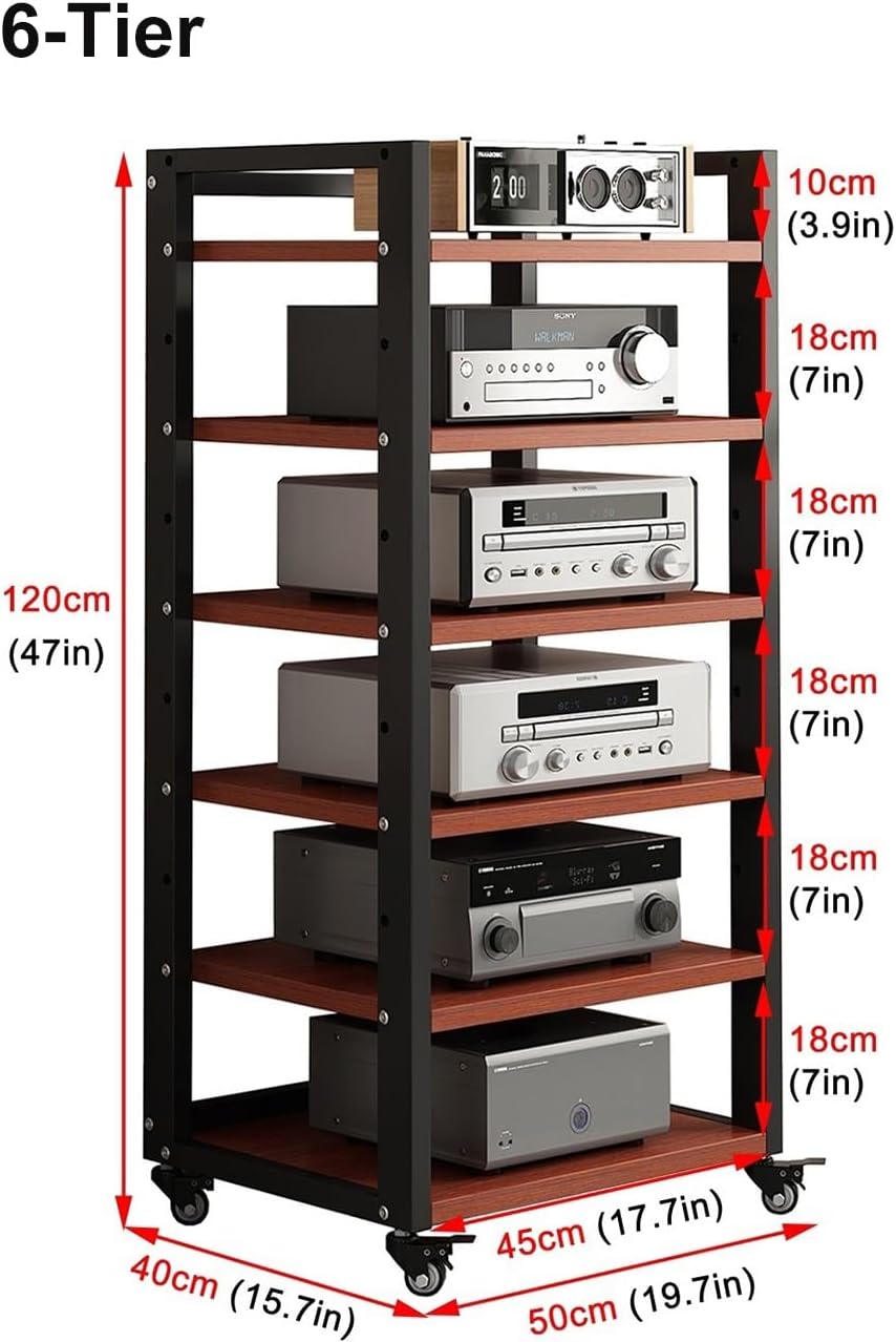 OMKUOSYA 6 Tier AV Media Stand