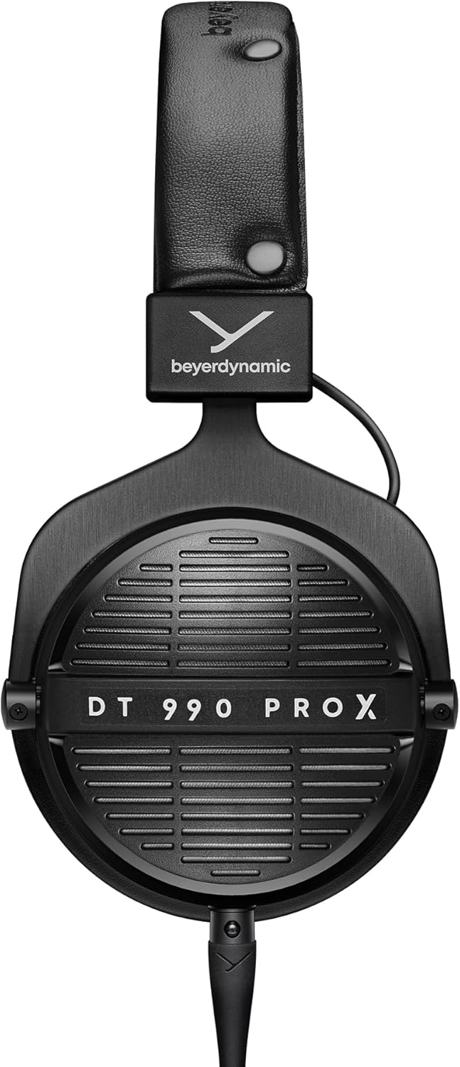 beyerdynamic DT 990 Pro X 48 ohm Wired Over-Ear, Open Back Professional Recording Studio Monitor Headphones for Mixing, Editing, Critical Listening, DJ Stereo Headsets, Made in Germany, Black w/Gray