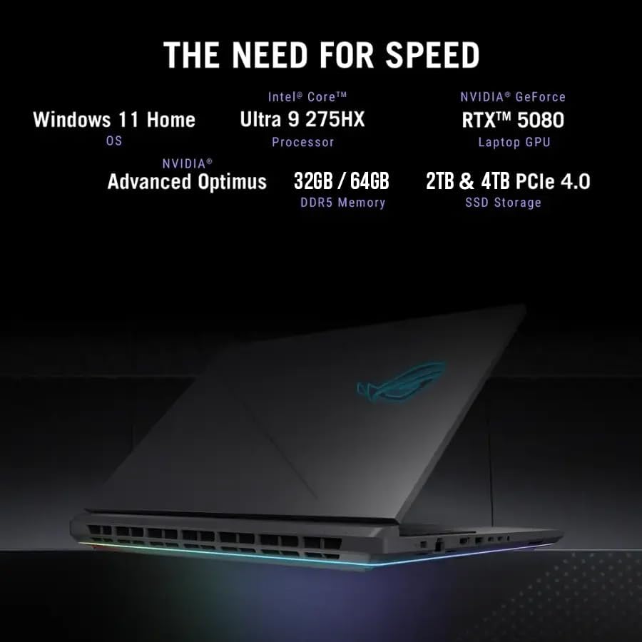 ASUS ROG Strix G18 2025 Gaming Laptop, NVIDIA RTX 5080 16GB GDDR7, 18