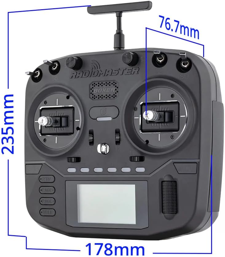 RadioMaster Boxer 2.4G 16ch Hall Gimbals Transmitter Radio Control ELRS 4in1 CC2500 Support EDGETX with Carry Case (ELRS Mode 2 with 6200)