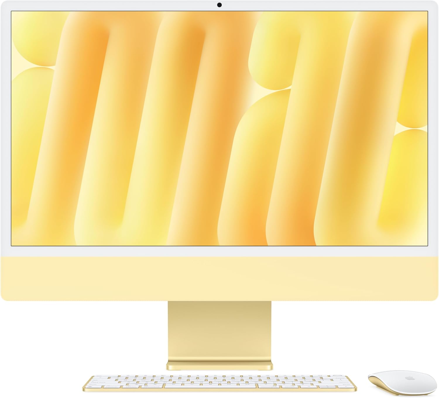 Apple 2024 iMac All-in-One Desktop Computer with M4 chip with 10-core CPU and GPU: Built for Apple Intelligence, 24-inch Retina Display, 16GB Unified Memory, 256GB SSD Storage, Yellow