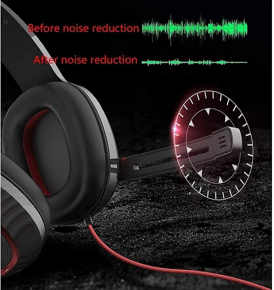 Headphones with Microphone, Lightweight Stereo Bass Headphones with 2.5M Tangle Free Cord, 7.1 Surround Sound and Noise Cancelling Headphones,Notebook Desktop Computer Headset