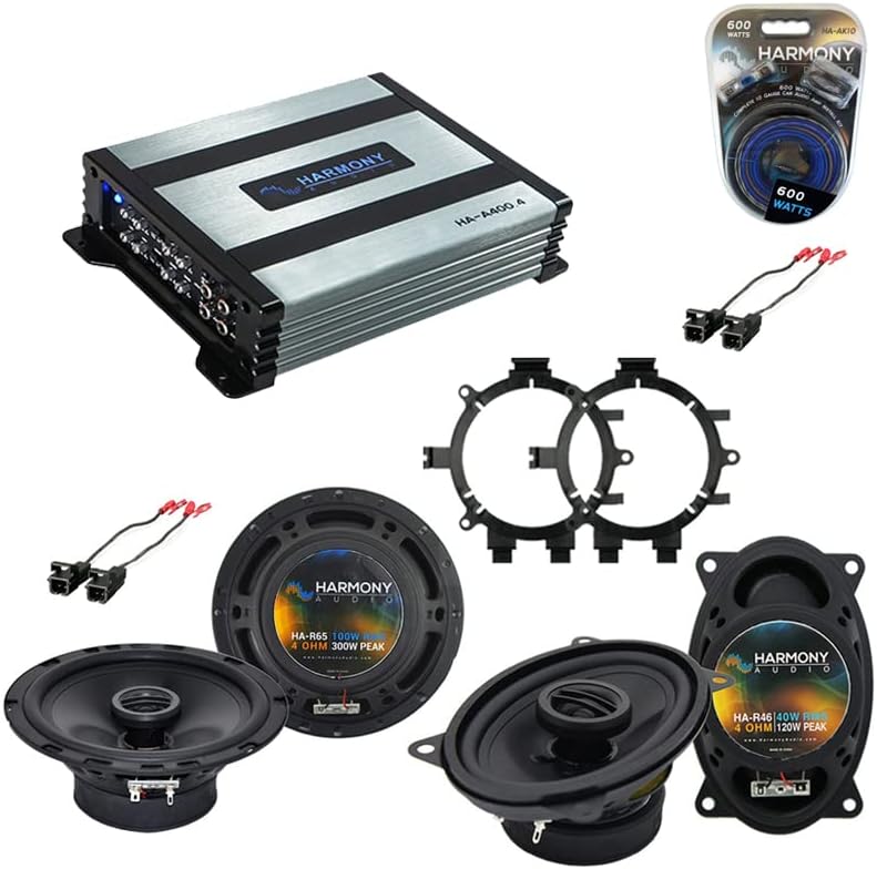 Harmony Audio Compatible with Chevy CK Pickup 1995-2000 OEM Speaker Upgrade Harmony R5 R46 & CXA300.4 Amp (Renewed)