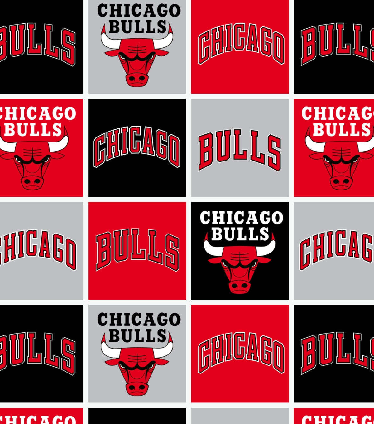 Chicago Bulls Fleece Fabric Block