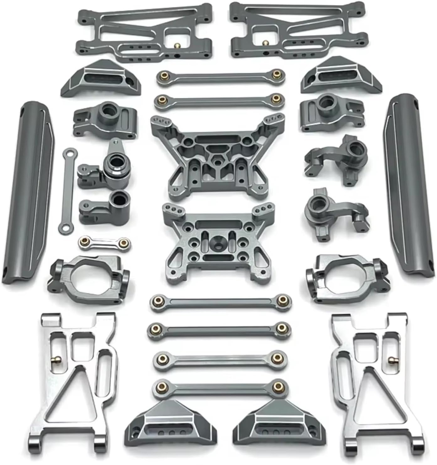 Models Upgrades Parts For Hyper Go For Mjx 10208 1/10 Aluminum Alloy Front Rear Steering Cup C For Seat Rc Crawler Car Upgrade Parts(Dark Grey)