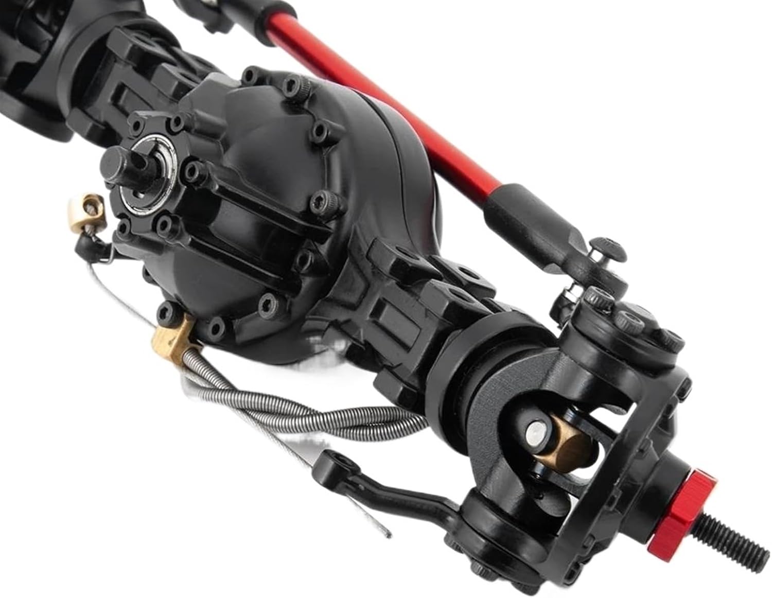 RC Vehicle Axles Compatible with Tamiya 1/14 RC Trailer Tractor Tow Drag Truck Upgrade Accessories Part CNC Metal Alloy Front/Rear Axle Differential(Front Axle)