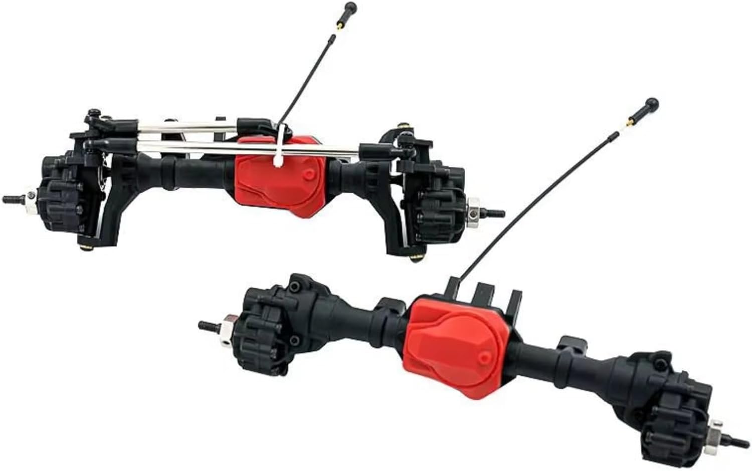 Compatible with TRX-4 1/10 Rc Crawler Car Upgrade Parts Modification Spare Complete Front Rear Portal Axle Differential T-Lock RC Front Rear Bridge