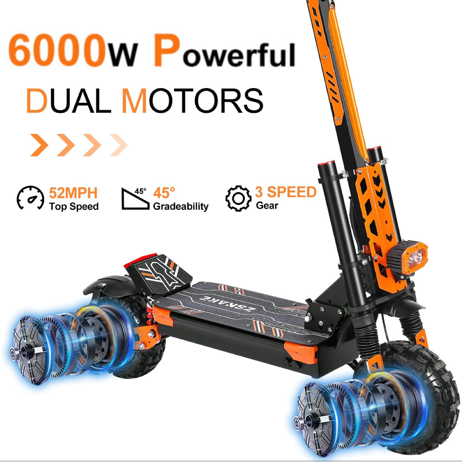Electric Scooter for Adults, 2800W/6000W Power MotorTop Speed 35/52 MPH, 1080/1800WH Battery,35/60 Miles Range 11