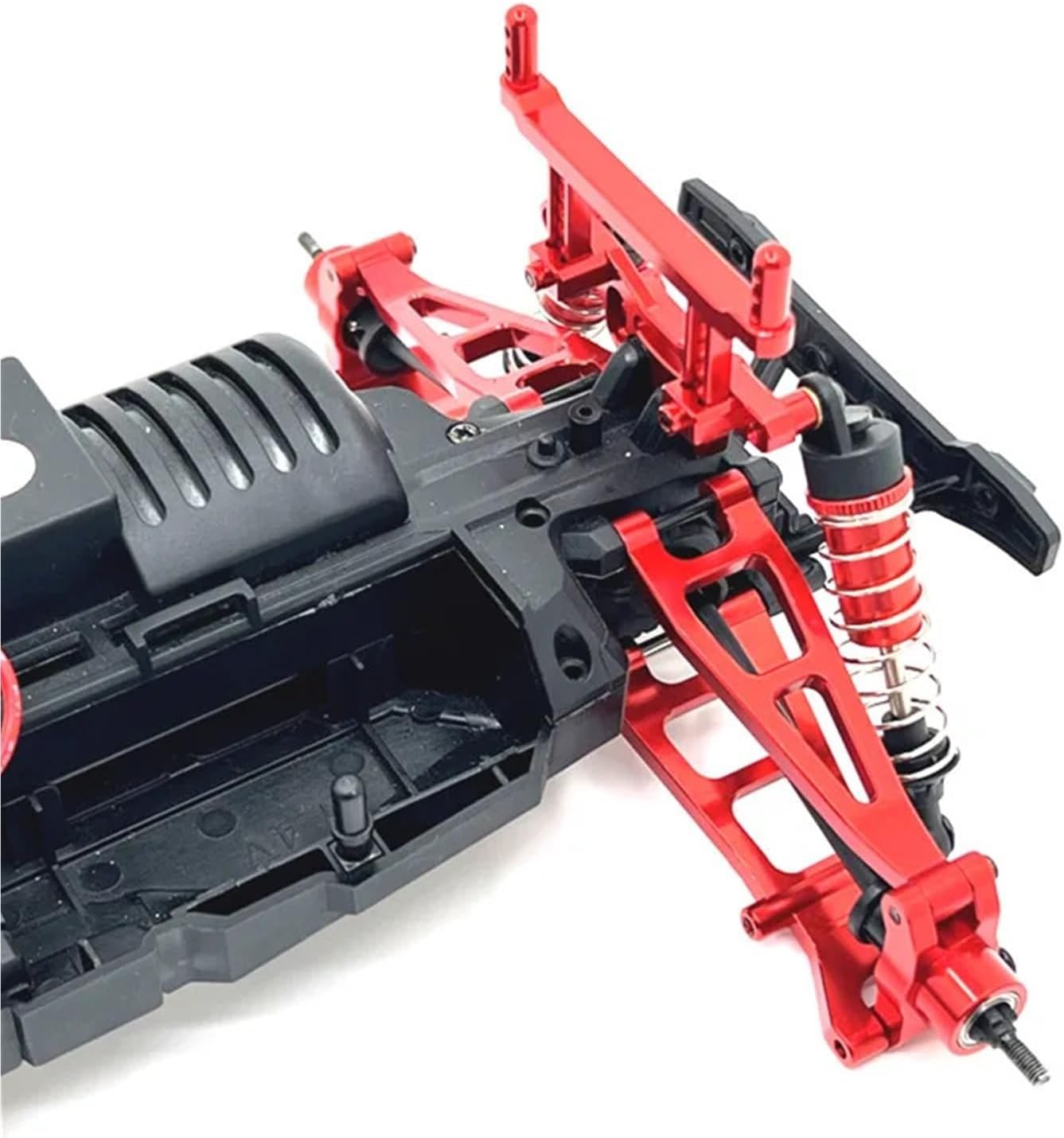 For KYAMRC G161 G162 G169 1/16 Metal Steering Cup Suspension Arm Shock Tower Link Body Post Kit RC Car Upgrade Parts Accessories Models(Red)