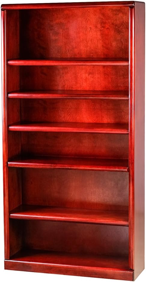 FOREST DESIGNS Bullnose Alder Bookcase : 36W X 84H X 13D Coffee Oak