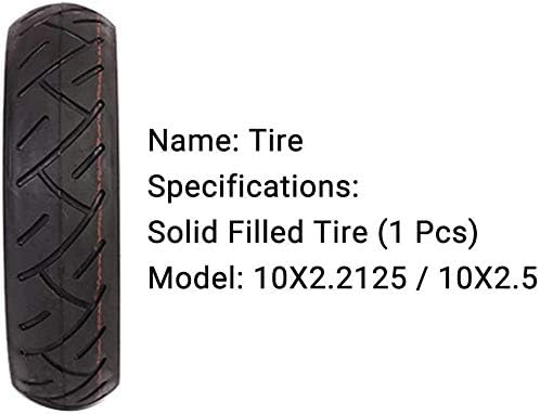 4.10/3.50-4Inner and Outer Tires, Suitable for 10 Inch Electric Scooters, 3 Wheel 4 Wheel Scooter Tire Replacement Solid tire (Outer Tire*1)