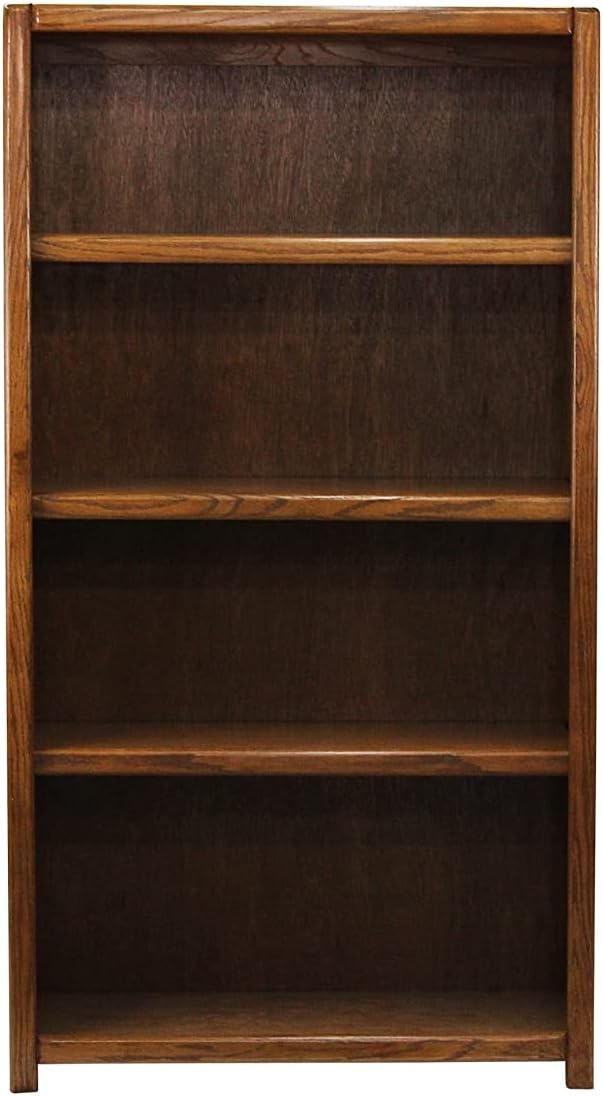American Heartland 41860MD 60 in. Oak Contemporary Bookcase Medium