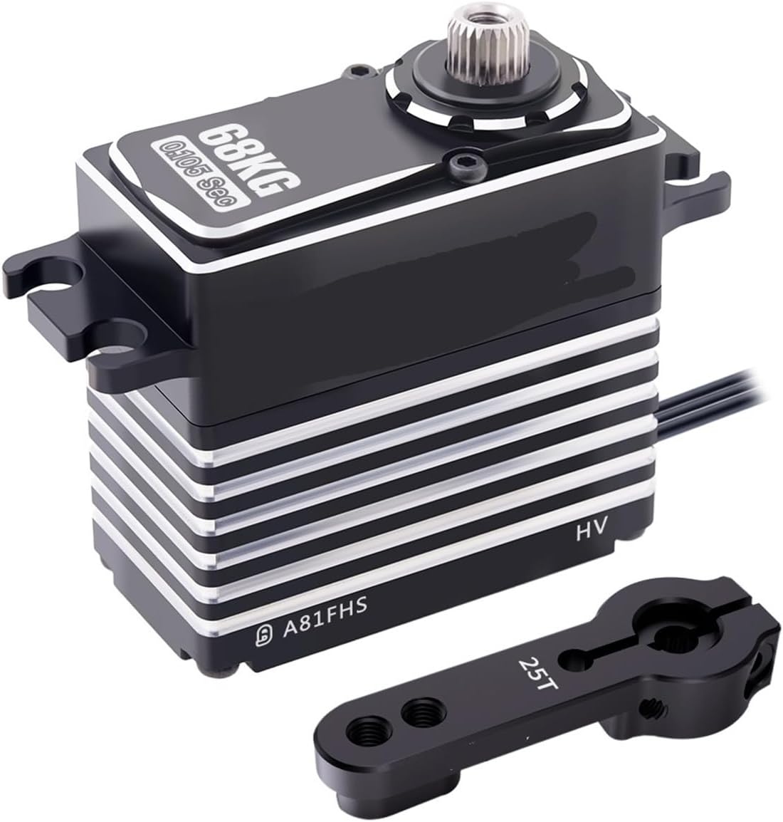 Programmable Servo A81FHS 68KG Monster Torque Digital Brushless Remote Control Servo Suitable for 1/5 1/8 1/10 Scale(A81FHS 68kg Servo)
