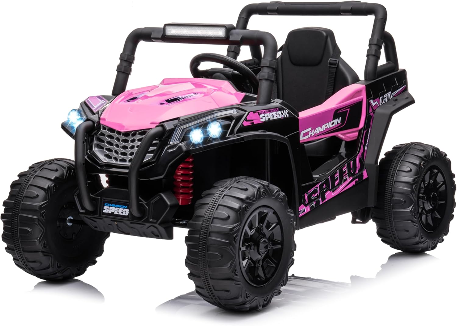 12 V Kids Ride on Car, Kids Electric Car with Remote Control, Kids UTV Featuring Rear Storage, Wireless Audio Player, Electric Vehicle for Kids Aged 3-8, Pink