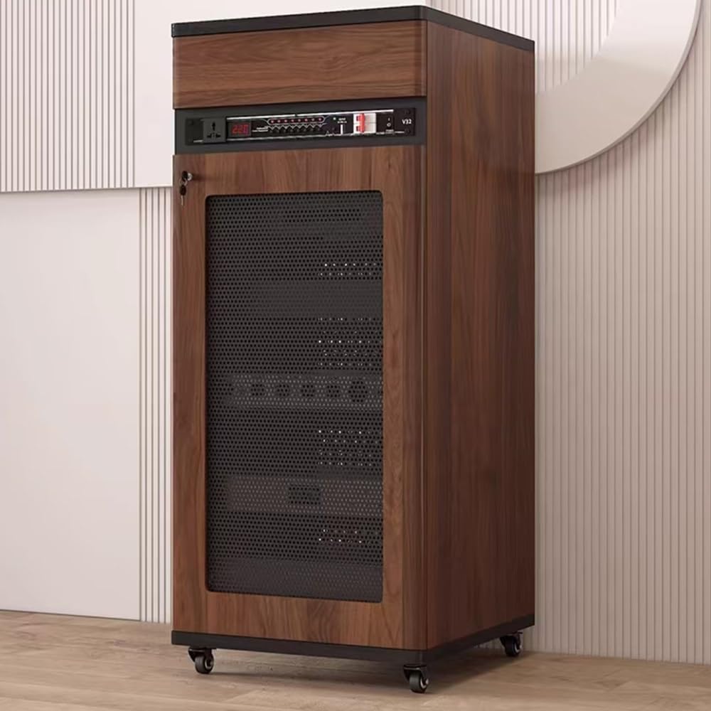 Adjustable AV Media Stand with Wheels - 3-Tier Audio Rack for Video Game Consoles