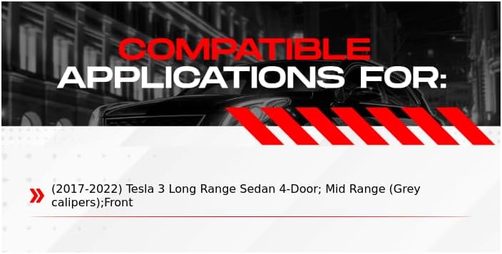 R1 Concepts Front Brake Rotors For 2017-2024 Tesla 3| Drilled Slotted Disc Brake Rotors| Brakes and Rotors Brakes and Rotors