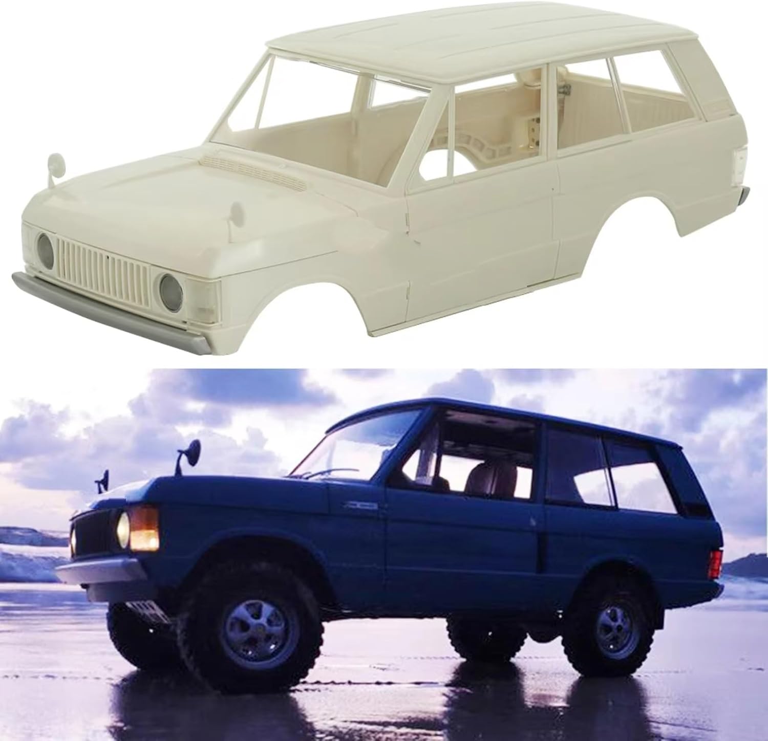 RC Car Parts Compatible with Axial for SCX10 for TRX4 1/10 RC Crawler Car Upgrade Parts Replacement Accessories ABS Hard Body(3 Door Body Set)