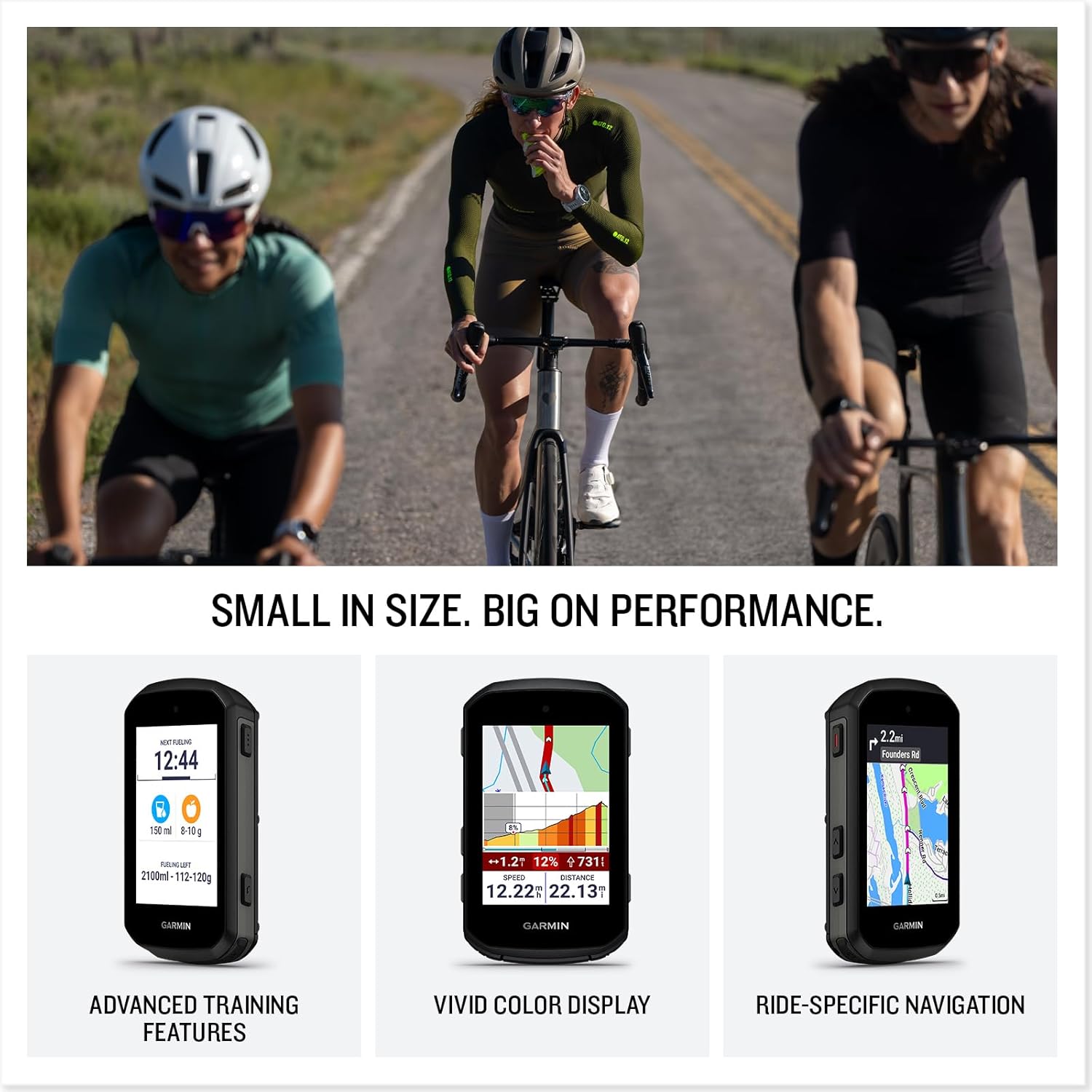 Garmin® Edge® 550, Compact GPS Cycling Computer, Vivid Color Display, Bike-Specific Mapping, Advanced Training and Performance Insights