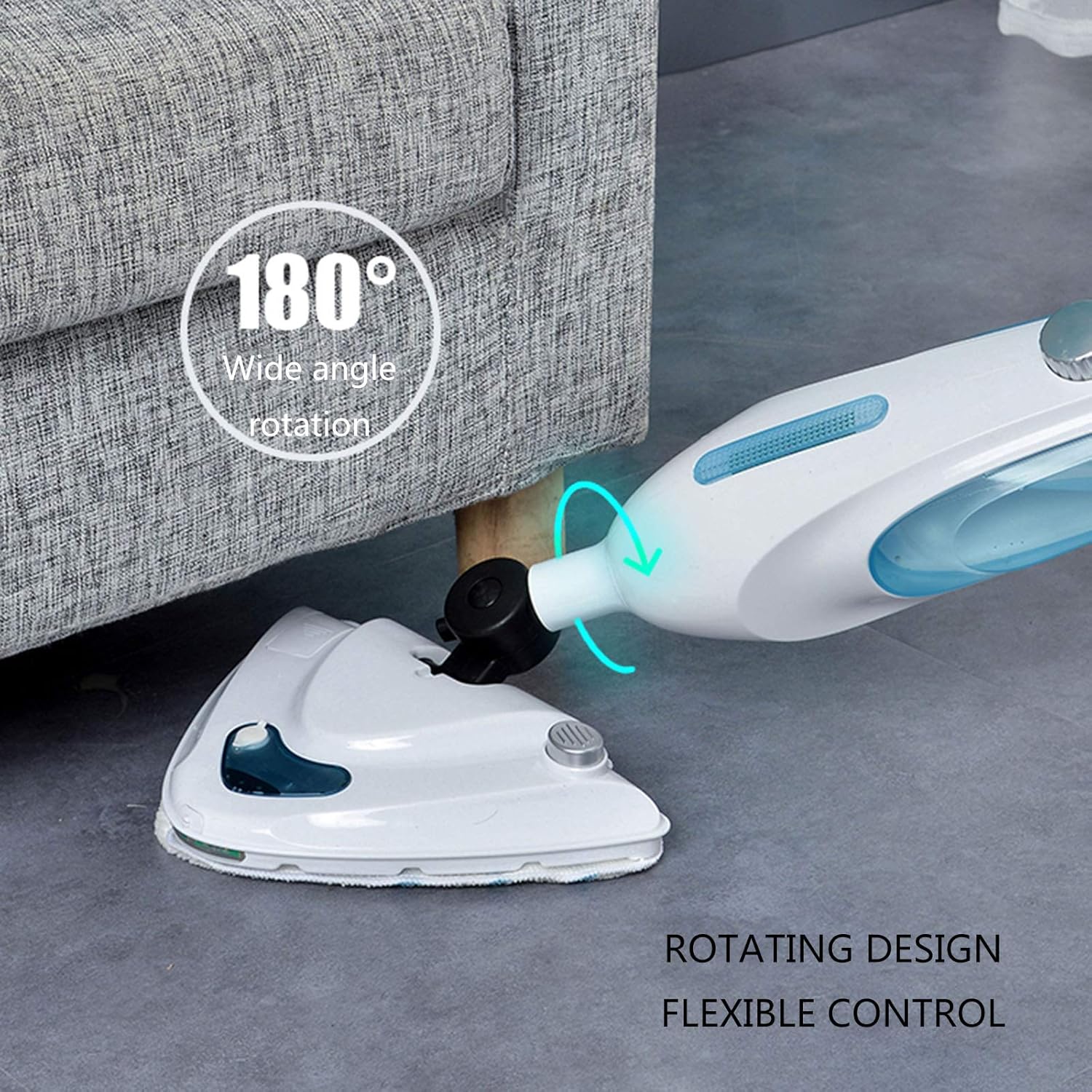 Steam Mop Cleaner Hand 3-In-1 Multifunctional Surface Vacuum Cleaner Cleaning And Dry Cleaning High-Efficiency Household Steam Cleaner Blue