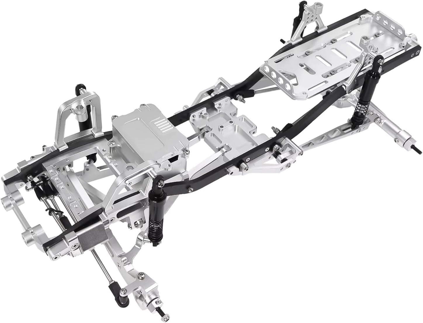 RC Car Accessories Compatible with Axial for SCX10 I II III for TRX4 for Capra Suspension Conversion for Chassis Kit 1/10 RC Crawler Upgrade Spare Parts(Silver)