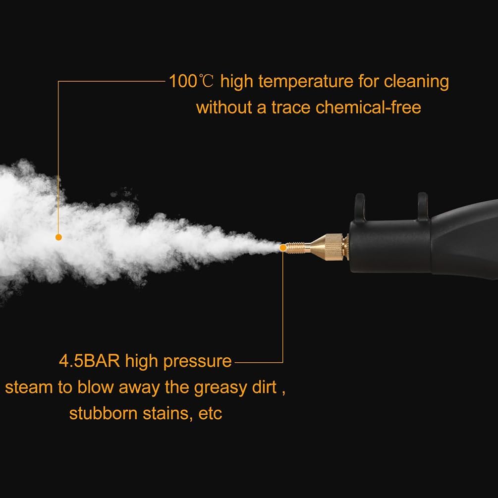 Handheld Steam Cleaner, 2500w High-Pressure Steam, 1500ml Large Water Tank, 6 Adjustable Steam Levels, Multi-Scene Cleaning Brush Head (Green)