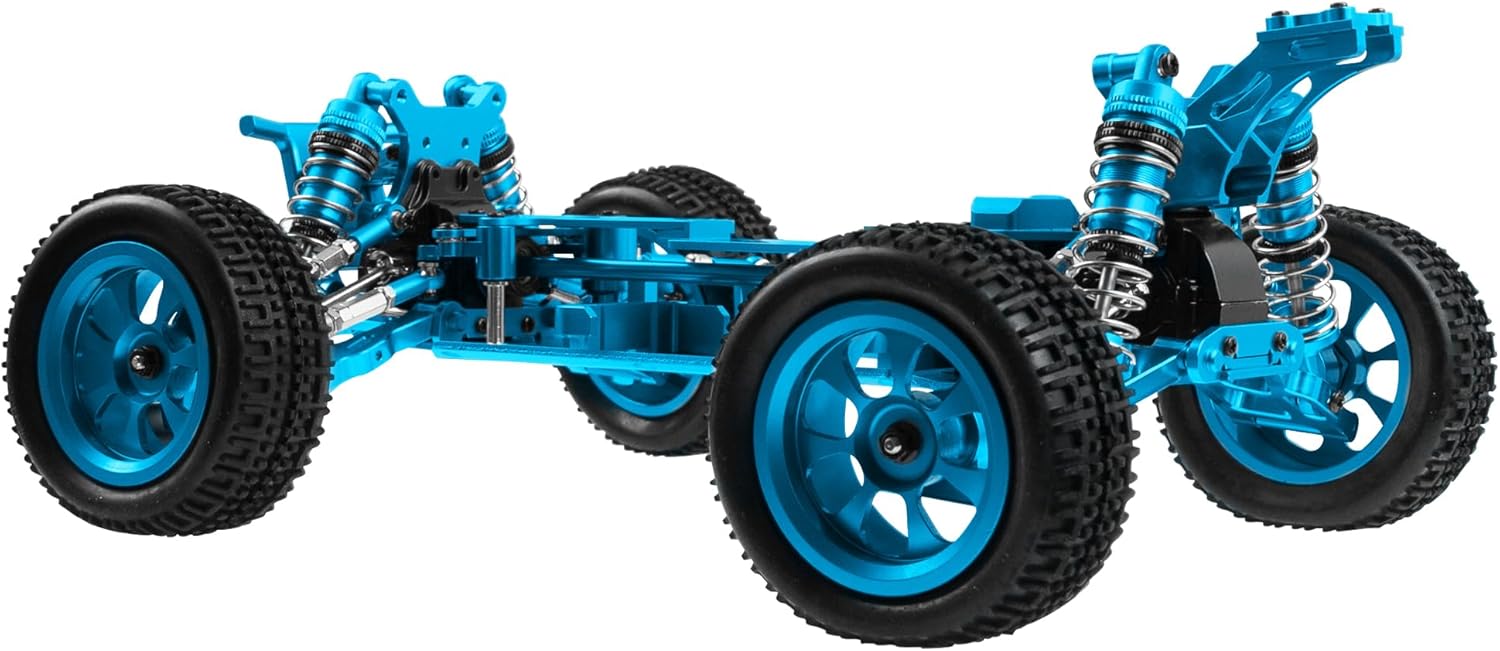 Share Goo Metal RC Body Chassis Frame 1/14 4WD Frame Kit Compatible with WLtoys 1/14 144010 144001 144002 RC Car Upgrade Parts (Blue)