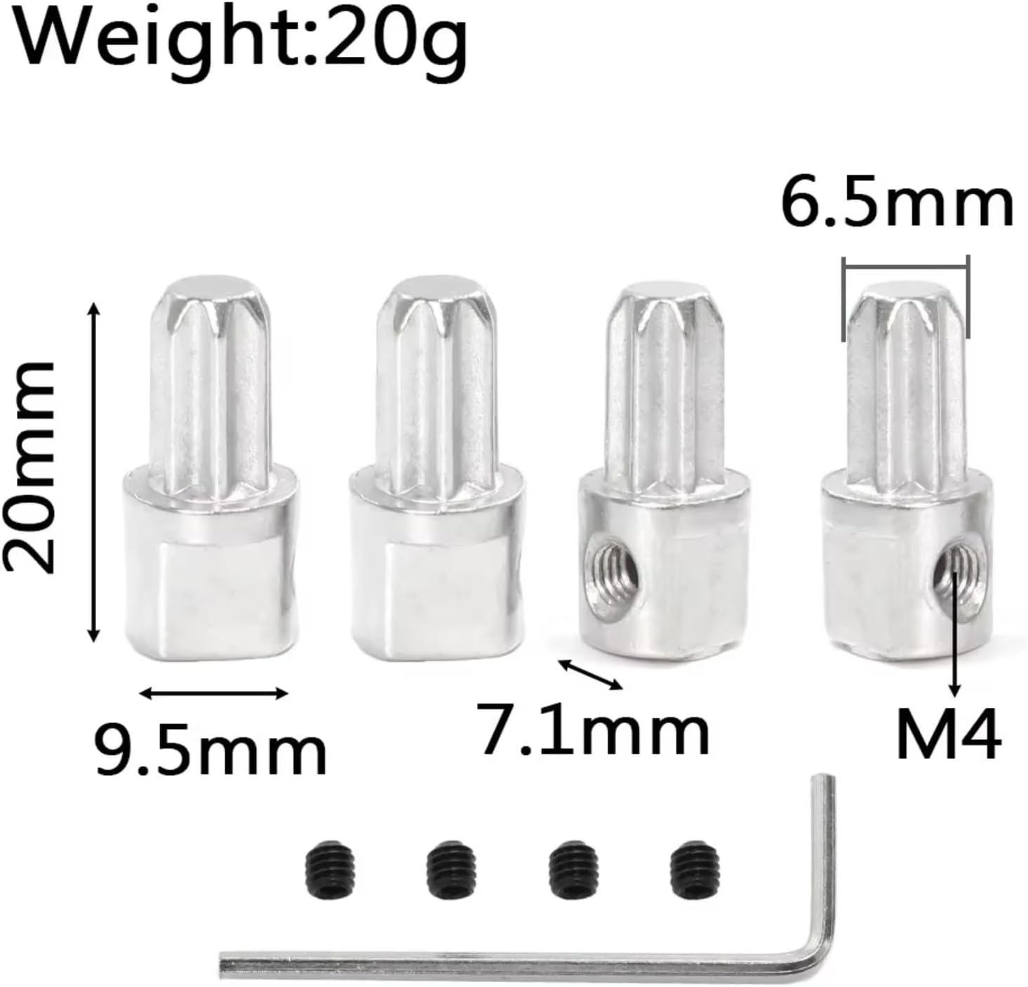 RC Car Accessories for Traxxas for Slash for Rustler for Stampede for Hobby 4X4 for VXL 9EMO HQ727 6888 1/10 4pcs Metal Center Drive Hub RC Car Upgrade Parts