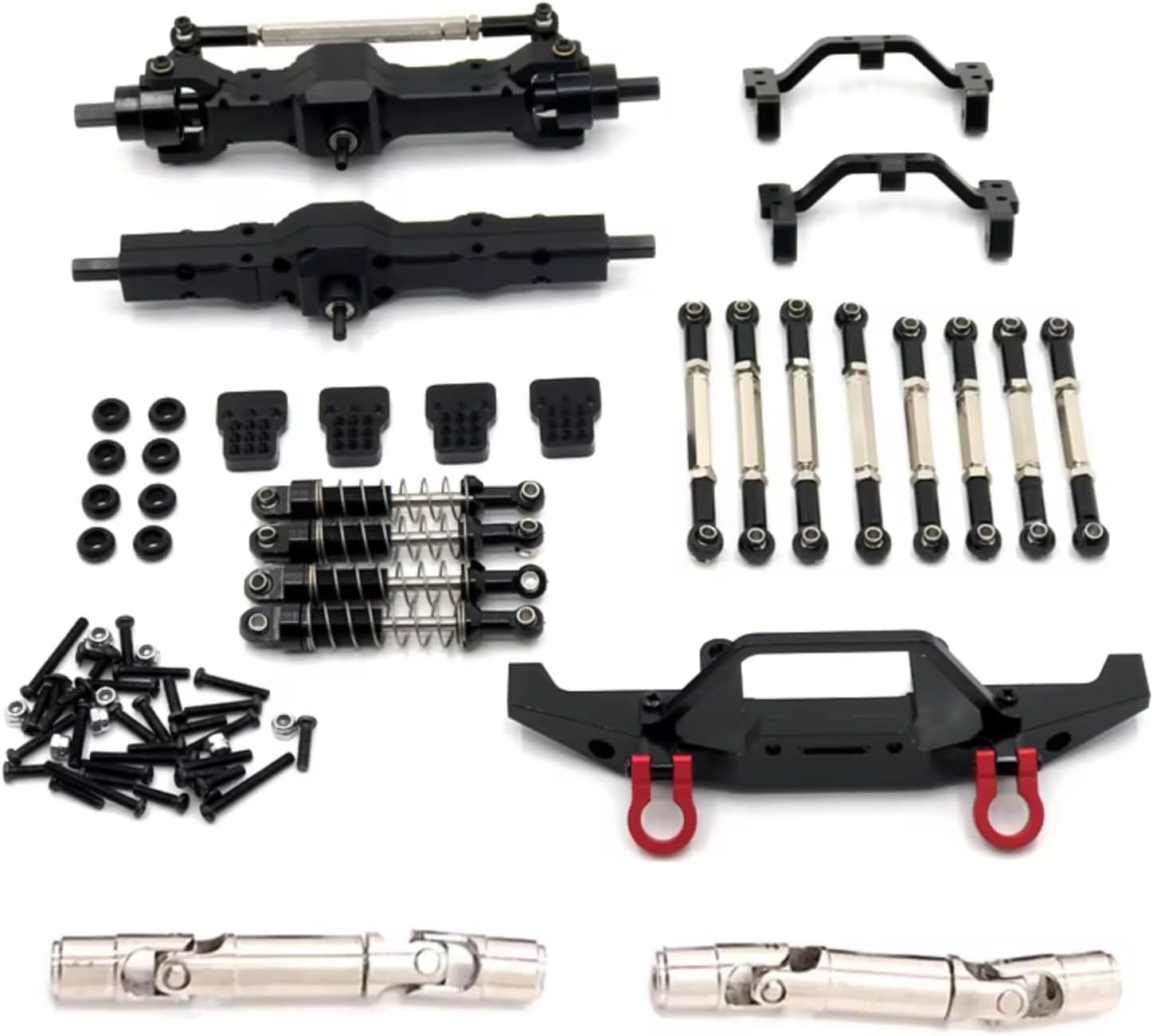 Models Upgrades Parts For WPL C14 C24 FY FY003-5A 1/16 Metal Replacement Parts Set Remote Control Car Upgrade Accessories(Black)