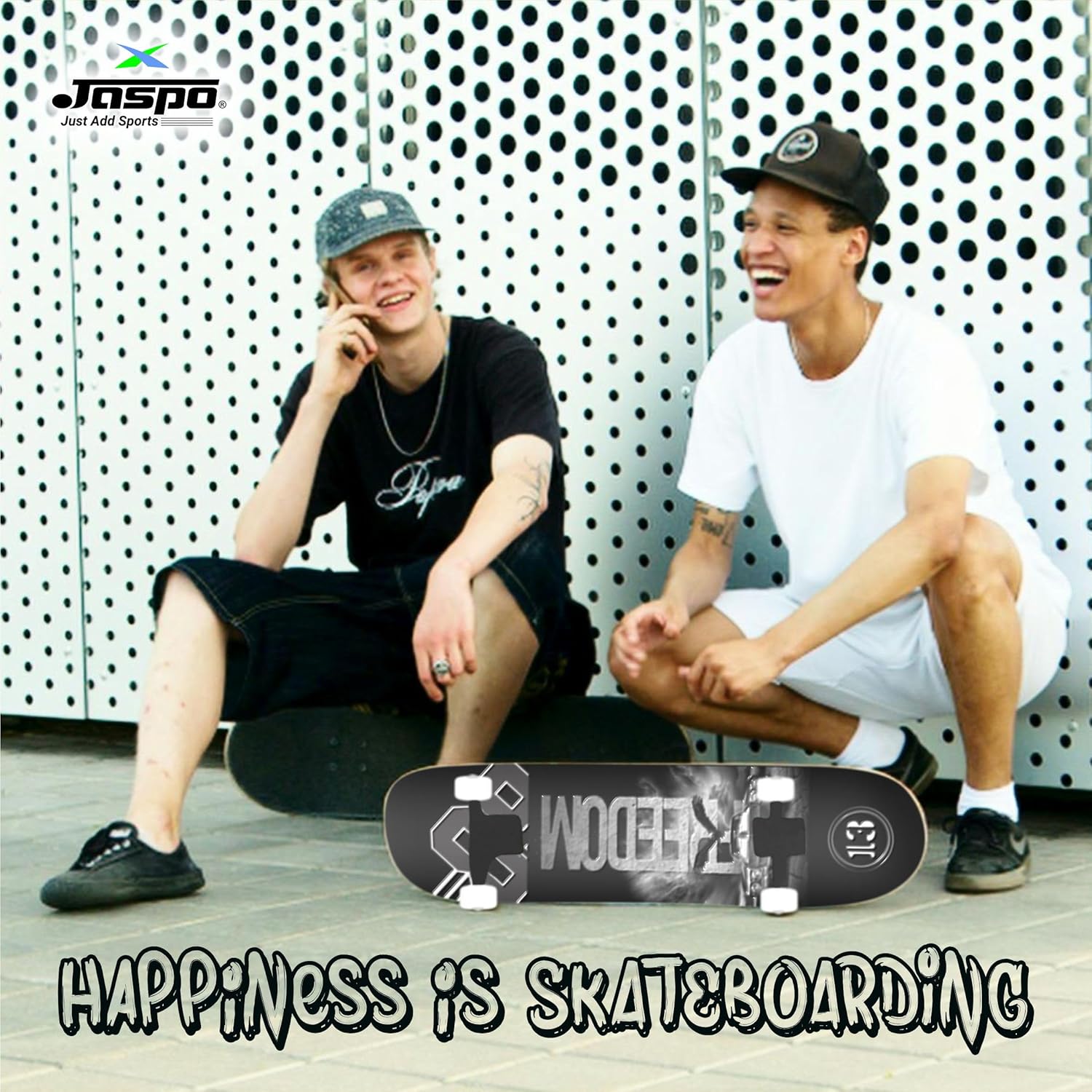 Jaspo Street King Skateboard for Adults & Kids - 7-Layer Canadian Maple Wood Deck, 31