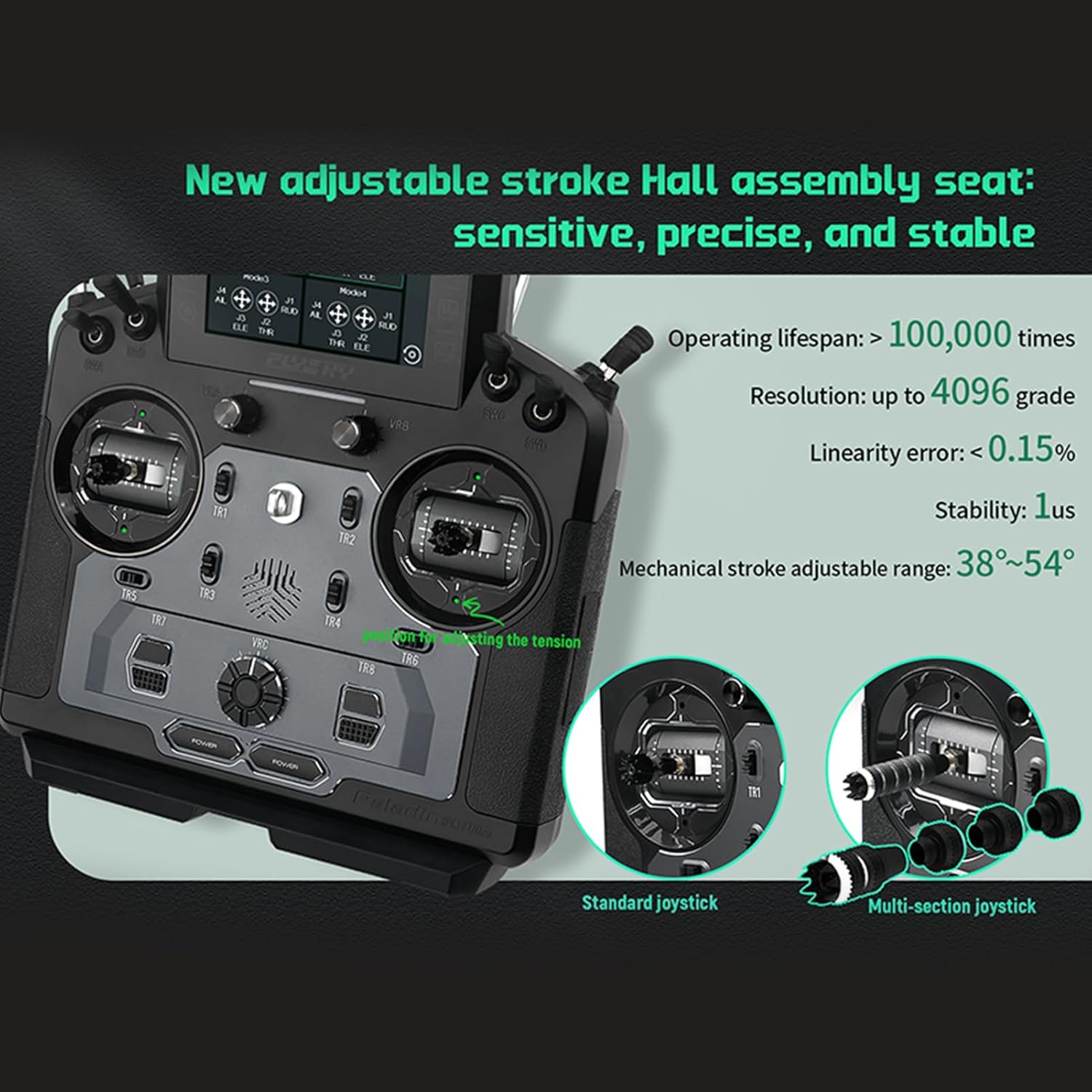 Flysky PL18 Ultra RC Transmitter with FTR8B Receiver Kit, 18 Channel Remote Controller with IPS Touchscreen, Dual Antenna, for Airplane Helicopter Car Boat Robot Glider