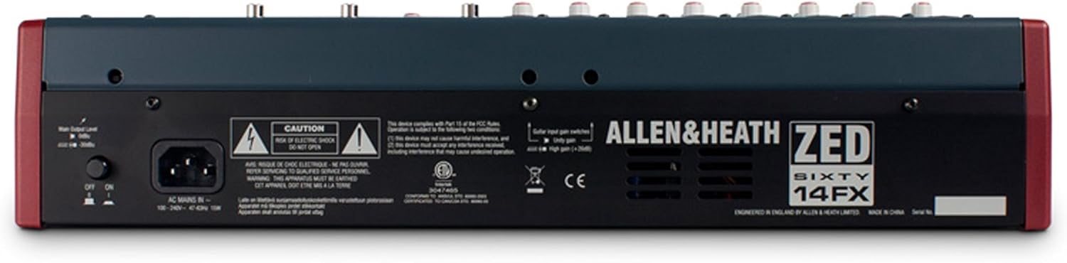 Allen & Heath ZED60-14FX - Touring Quality Audio Mixer with 6 Mic/Line