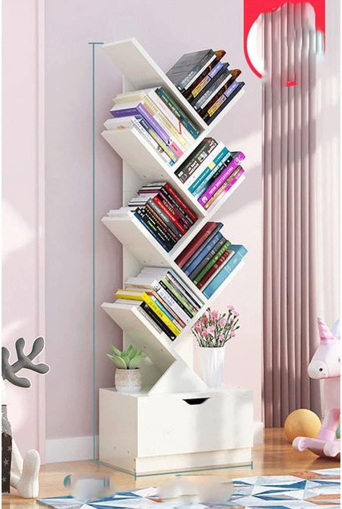 ngddf2haa Living Room Vertical Bookshelves Group Device Three-Dimensional Simple Library Bookcase Storage Furniture (Color : Black, Size : 122.2cm)
