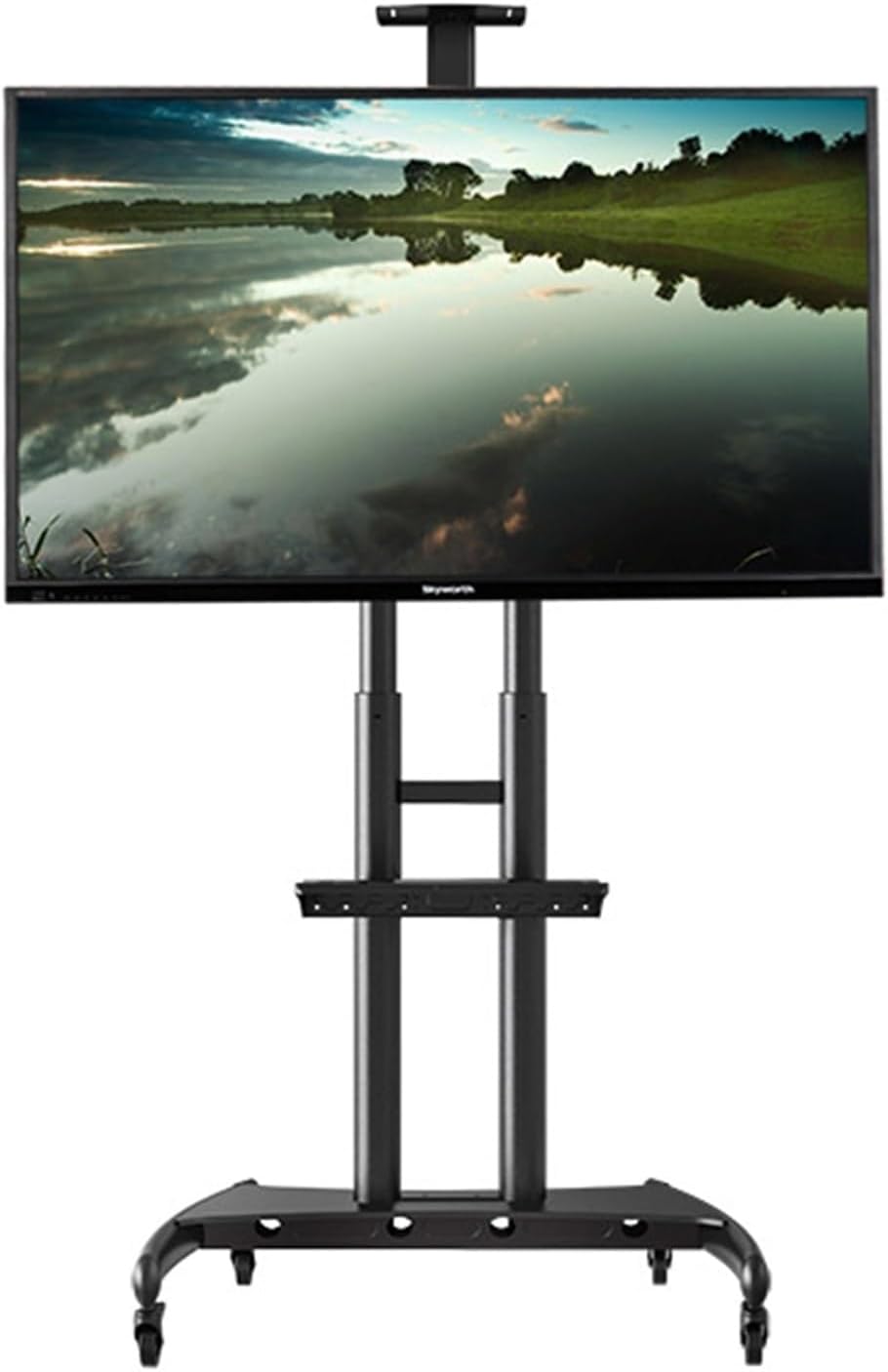 AVA1800-70-1P 55-80 Inch TV Mount Trolley LED LCD Plasma TV Cart with AV Shelf and Camera Tray(White)