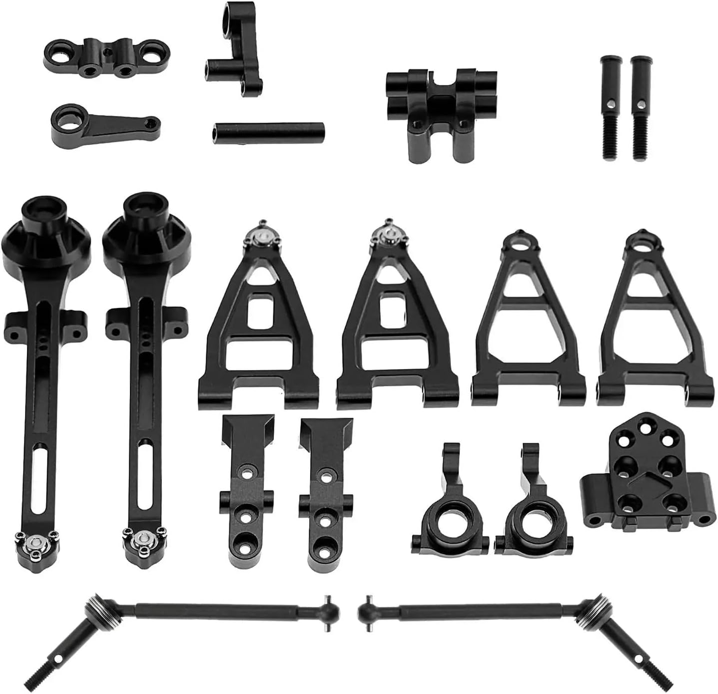 RC Car Upgrade Parts for 58719 1:10 2WD RC Vehicles Remote Control Car Upgrade Kits Easy to Install Modification Accessories(Black)