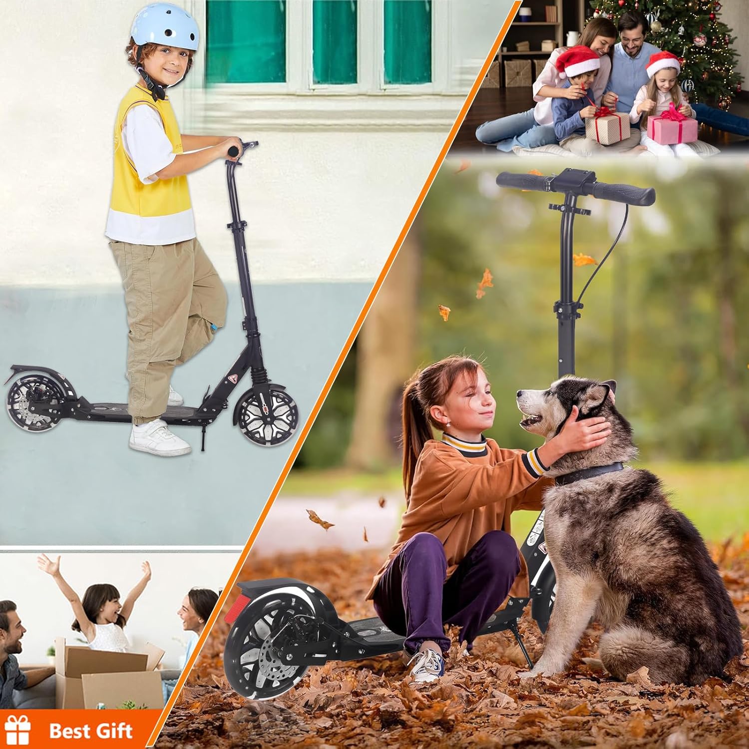 Kick Scooter with Light-Up Wheels, 8