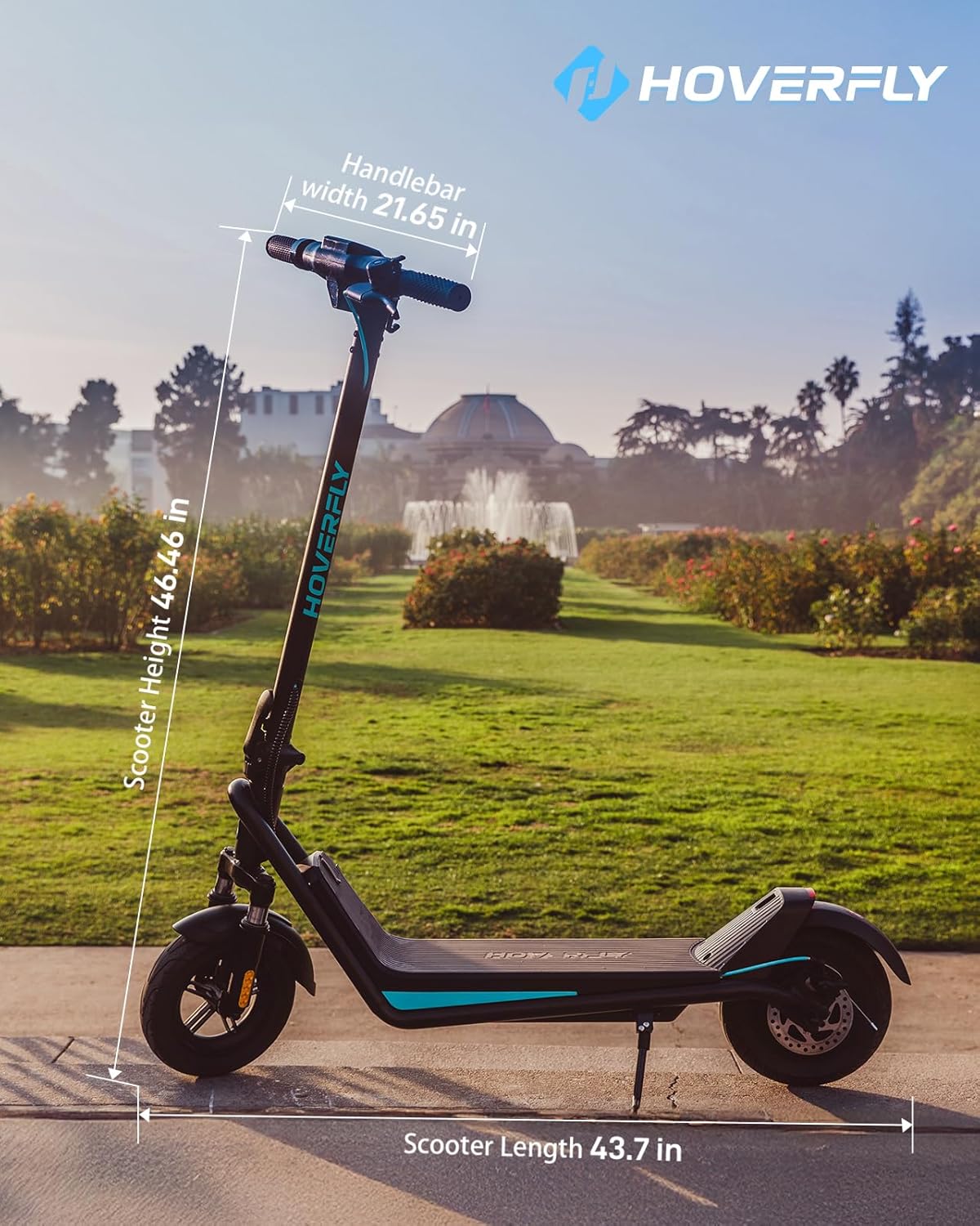 Hoverfly X3/X5 Electric Scooter for Adults, 18/25 Mile Range, 20Mph Top Speed, 500W Motor, 10'' Solid Tire, with Double Suppression Electric Code Lock Walk Assist Mode, Foldable Commuting E Scooter