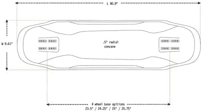 Longboard Skateboard, Freestyle Cruiser, Waterproof and Wood Construction, Cruise Skateboard and Longboard Decks, Lightweight Build (Elixir Deck Only)