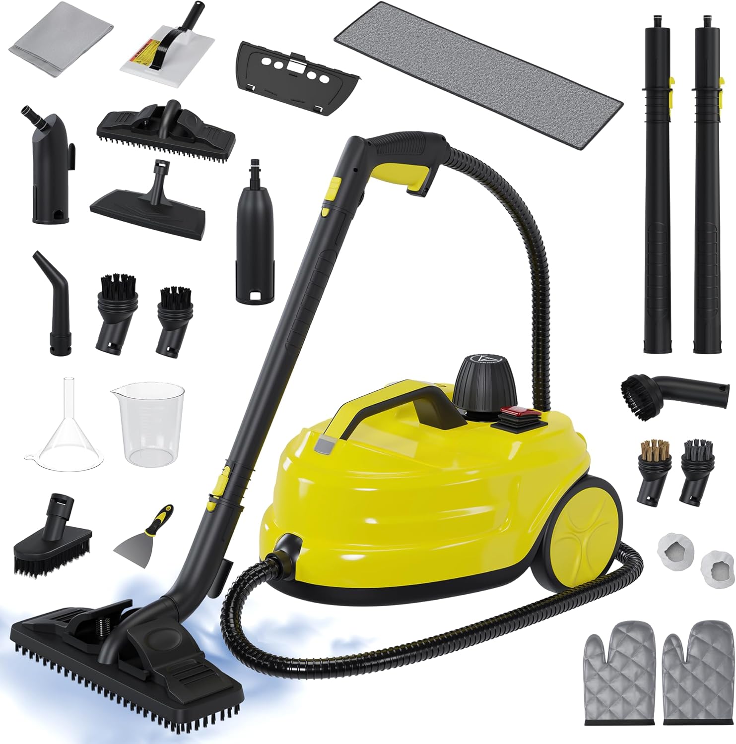 Faster Fusion Multipurpose Heavy-Duty Steam Cleaner for Home & Car – High-Pressure Portable Handheld Steam Cleaner with 27 Accessories for Floors, Tile, Carpet, Grout & Upholstery