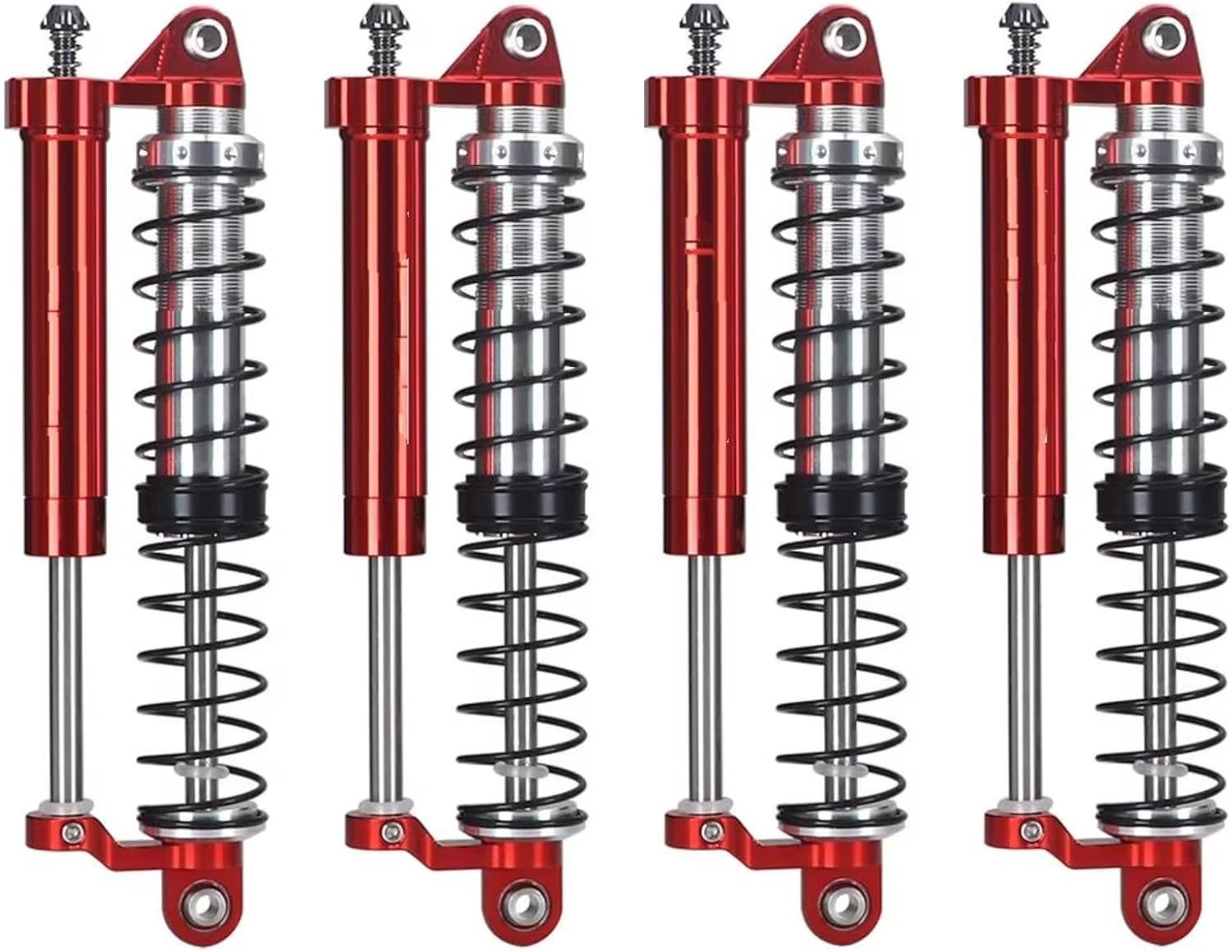 Shock Absorbers Parts For Yikong For Meijiaxin H8h CROSSRS 1/8 Adjustable Oil L=105mm Metal Negative Pressure Shock Absorber Double Damper RC Crawler Vehicle(Red)