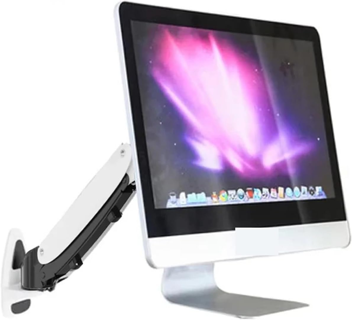 DL-GST111W-A73 21.5-inch Monitor Wall Mount Computer Stand Single-Arm Gas Spring Full-Motion TV Stand 9-16kg Weight Screen