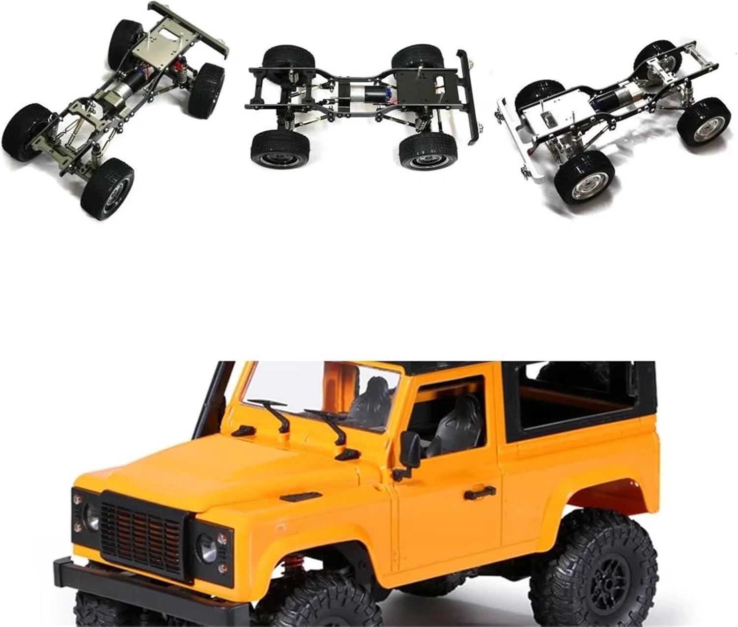 RC Car Accessories Compatible with MN D90 1/12 RC Car Upgrade Part Replacement Accessories 1pcs Aluminum Alloy Car Frame Strong for Chassis Frame(Black)