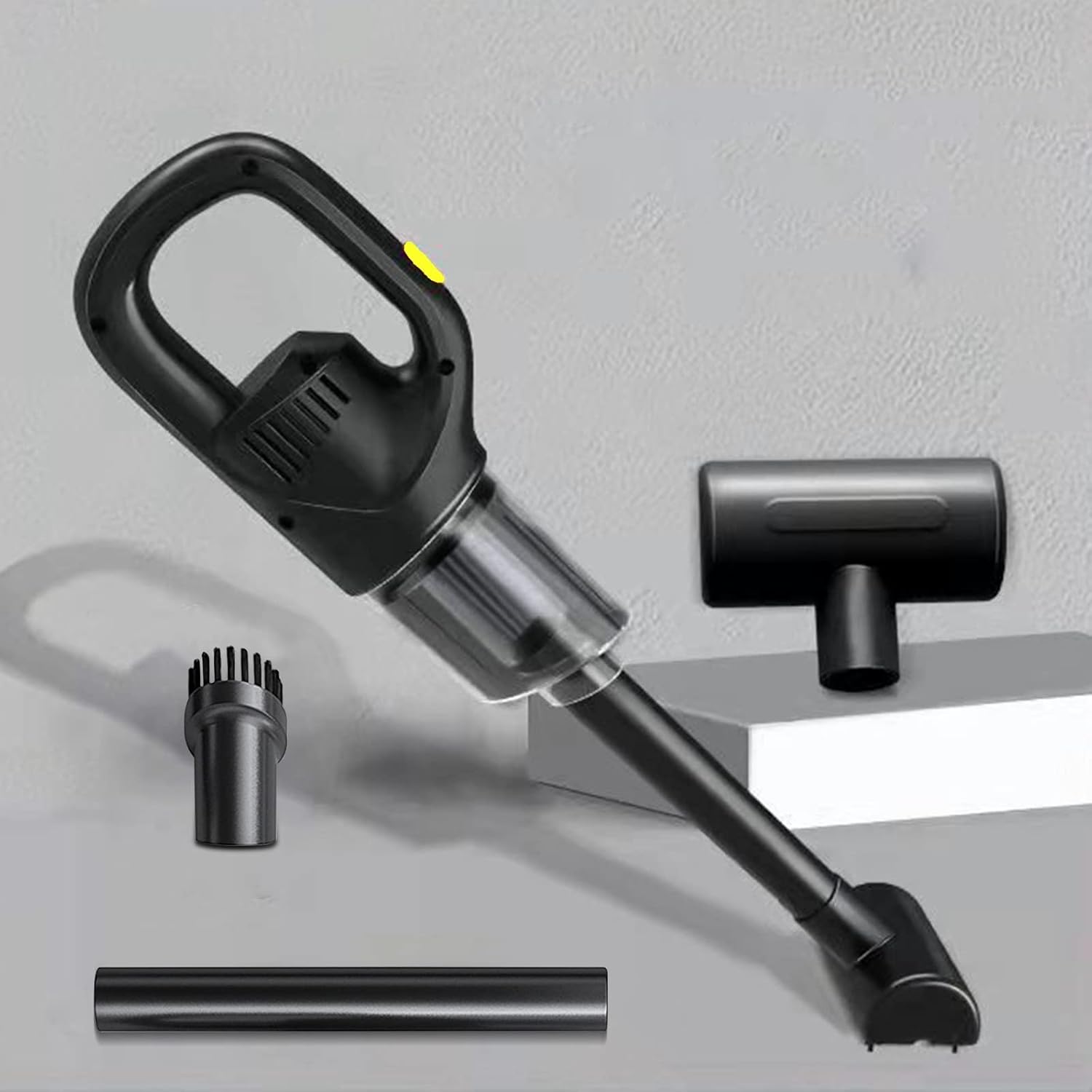 Portable Handheld Wireless Car Vacuum Cleaner Household Compact & Large Suction Mini Vacuum Cleaner Cordless, Light Weight Strong Suction Deep Cleaning (Black)