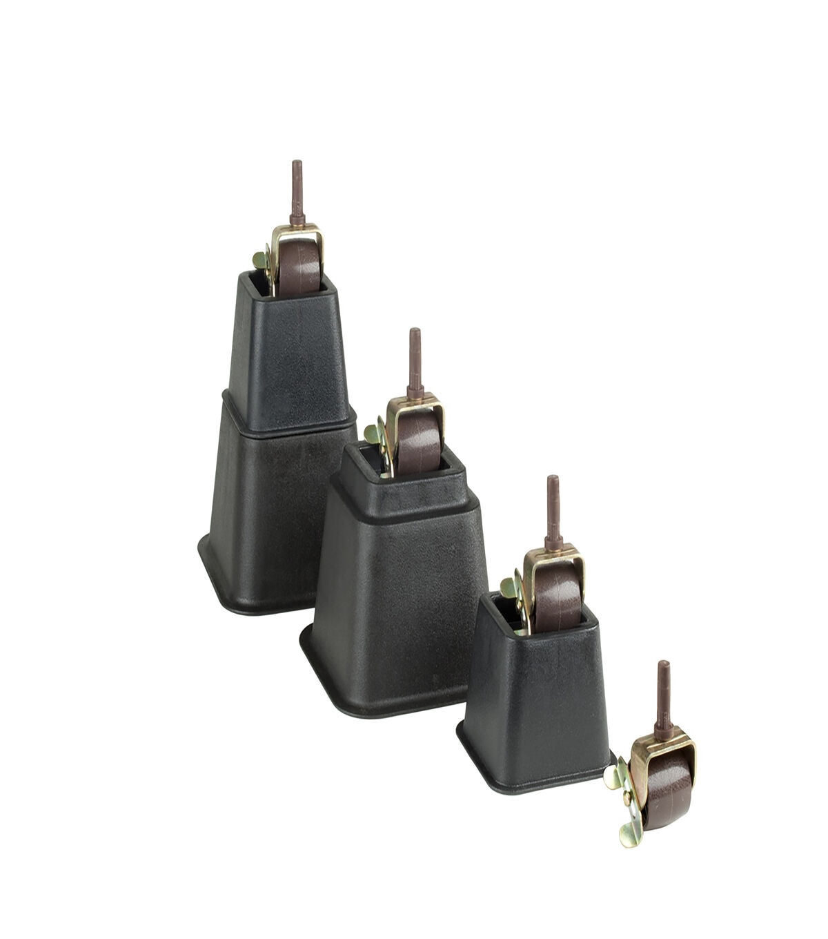 Simplify 8 Black Adjustable Bed Risers 8pk